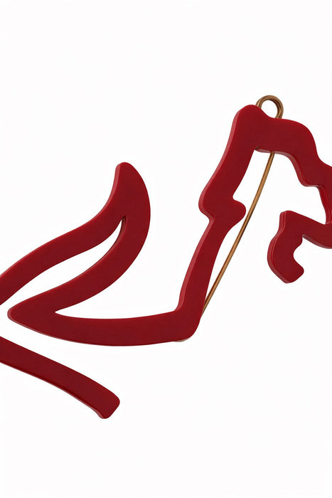 Emporio Armani Red Arrow Resin Retro Brooch Pin