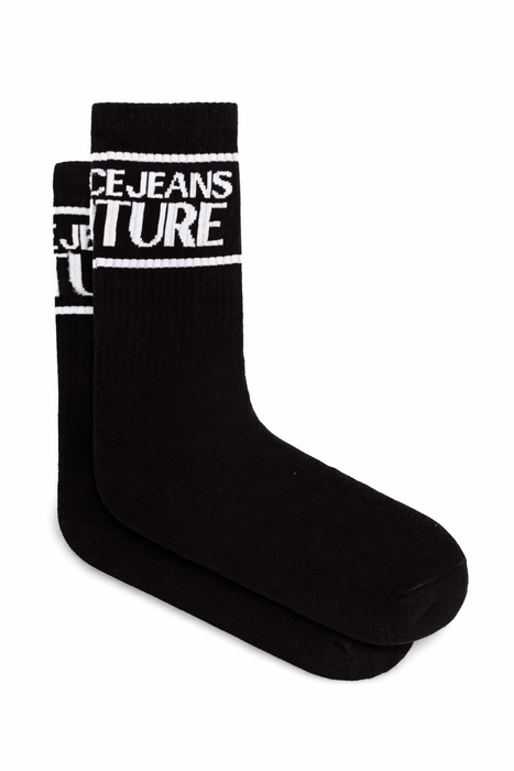 Versace Jeans Couture Black Signature Socks - Luxury Basics -EU39-42