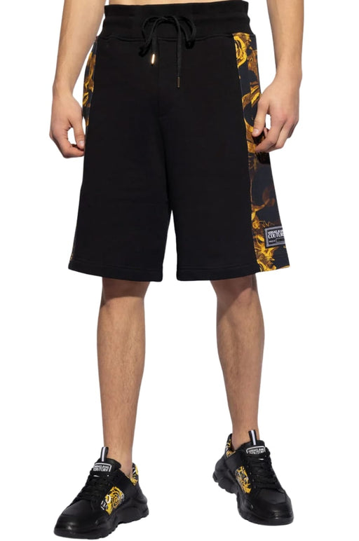 Versace Jeans Couture Black Baroque Shorts – Iconic Style