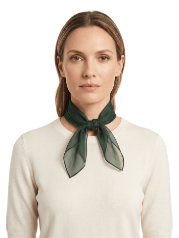 Dolce & Gabbana Forrest Green Solid Womens Silk  Scarf