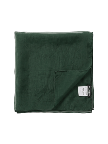Dolce & Gabbana Forrest Green Solid Womens Silk  Scarf