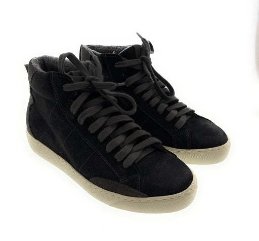 Defective/Store Return Daniela Fargion Black Grey Suede Mid Top Fashion Sneakers - 7