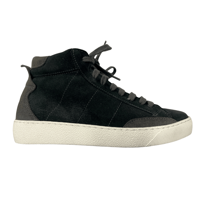 Defective/Store Return Daniela Fargion Black Grey Suede Mid Top Fashion Sneakers - 7