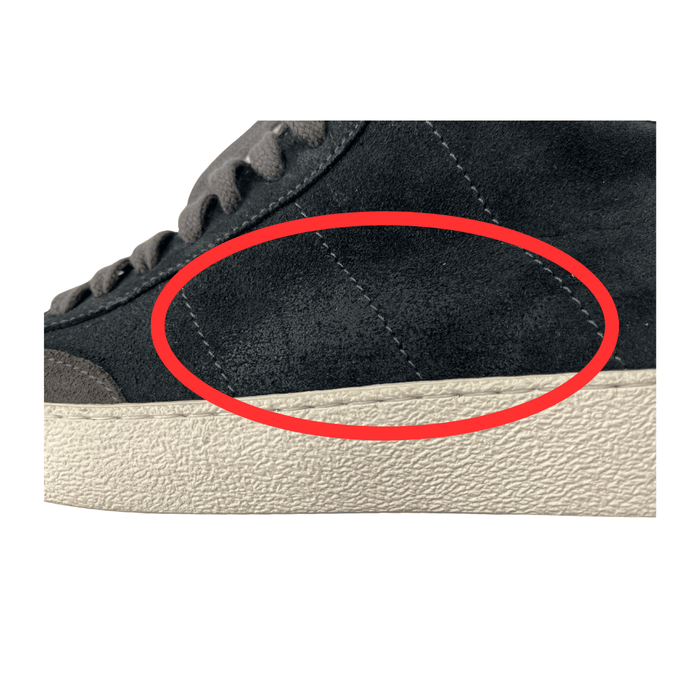 Defective/Store Return Daniela Fargion Black Grey Suede Mid Top Fashion Sneakers - 7
