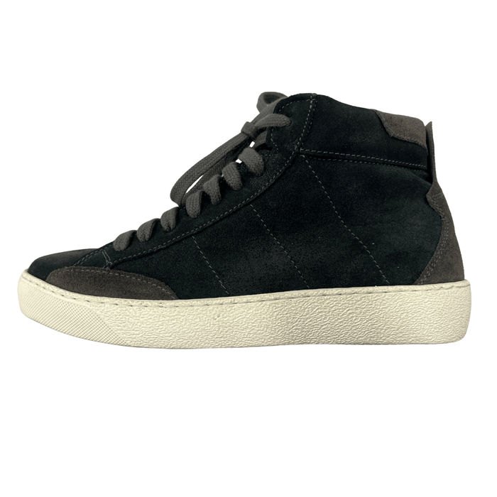 Defective/Store Return Daniela Fargion Black Grey Suede Mid Top Fashion Sneakers - 7