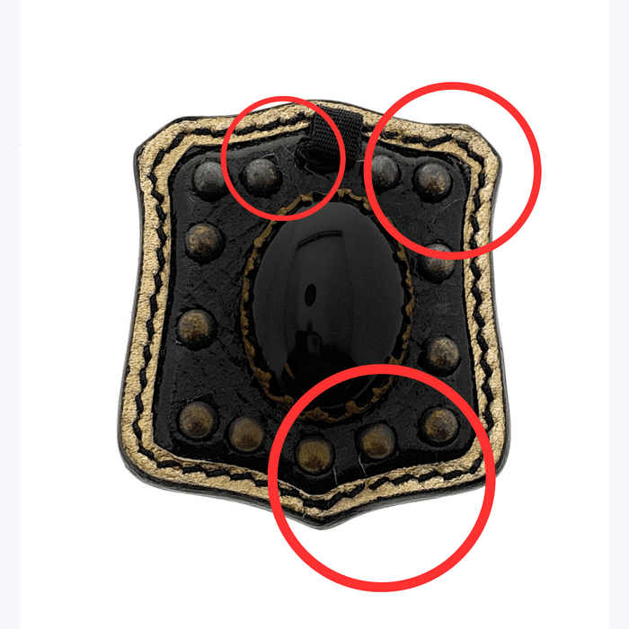 Defective Miu Miu Studed Leather Brooch Pin