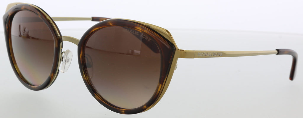 Michael Kors  Shiny Havanna Gold Round Sunglasses