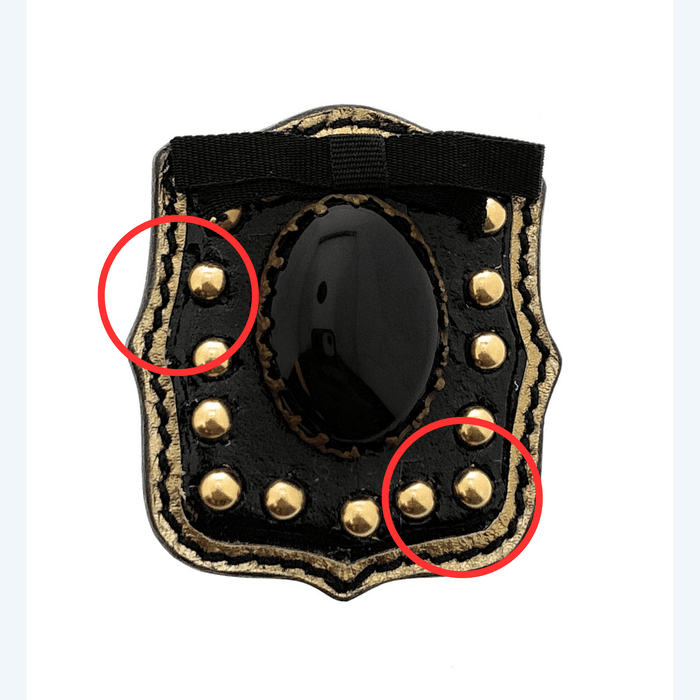 Defective Miu Miu Studded Leather Brooch Pin