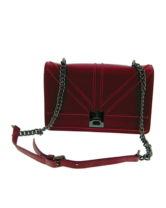 Defective Pierre Cardin Burgundy Leather Small Structured Shoulder Bag
