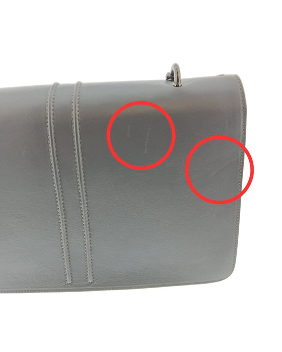 Defective Pierre Cardin Grey Leather Small Structured Shoulder Bag