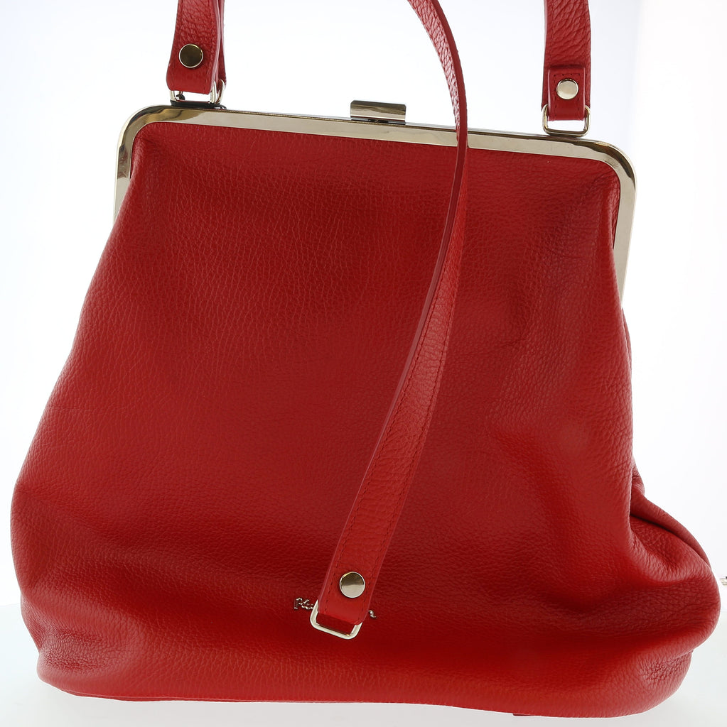 Pierre Cardin Red Leather Medium Vintage Shoulder Bag