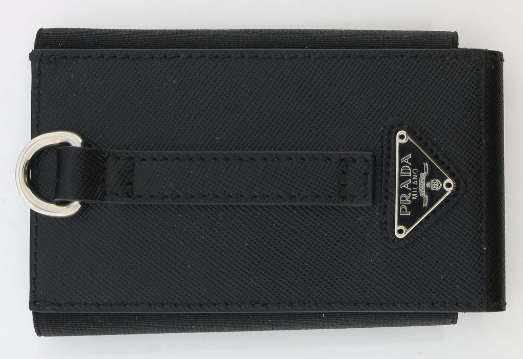 Prada Large Signature Black Leather Handbag Accessory