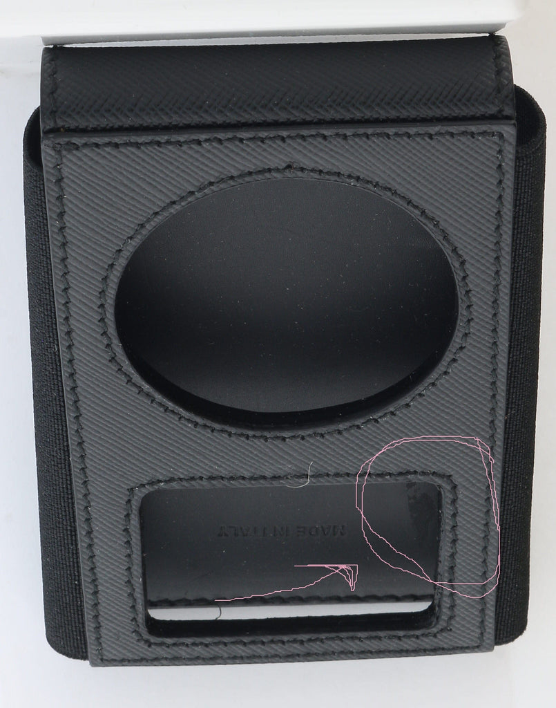 Prada Large Signature Black Leather Handbag Accessory