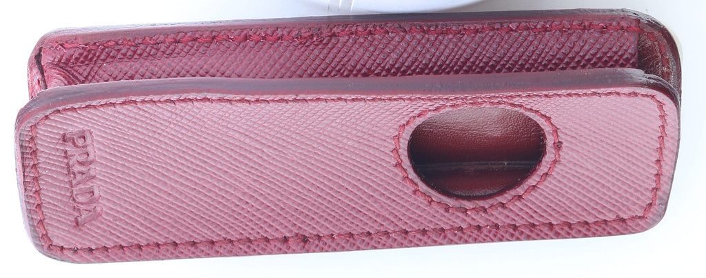 Prada Signature Leather Maroon Handbag Accessory