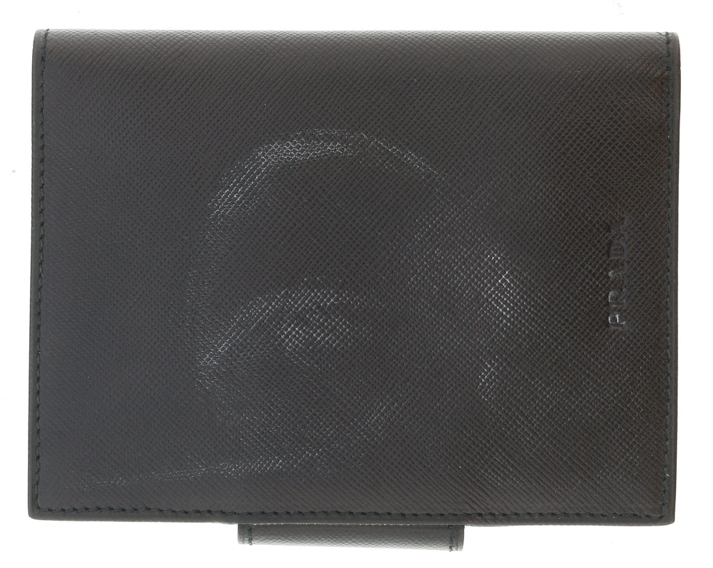 Prada Signature Black Leather Notebook