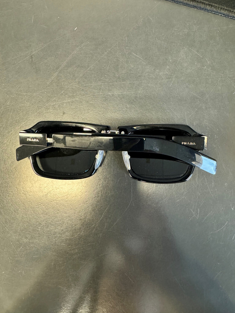 Prada 0PR 09XS 1AB5S0 Black Square Sunglasses-Defective