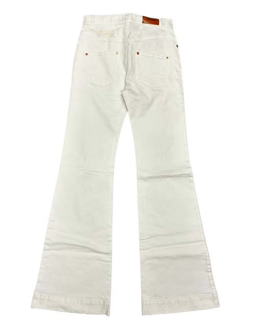 Defective Roberto Cavalli White Flare Denim Jeans-IT 40