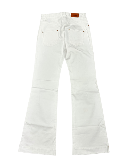 Defective Roberto Cavalli White Flare Denim Jeans-IT 42