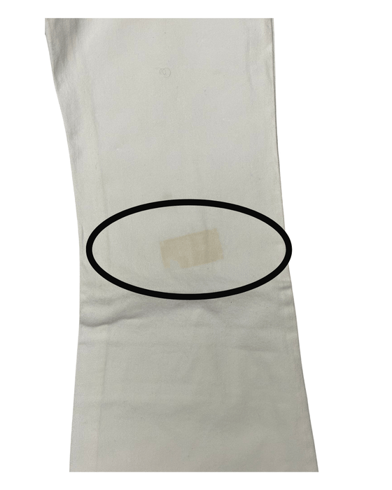 Defective Roberto Cavalli White Flare Denim Jeans-IT 44