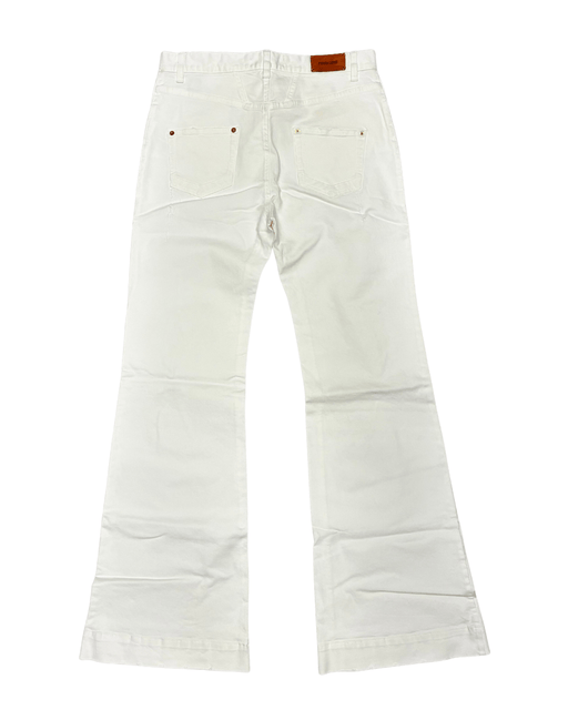 Defective Roberto Cavalli White Flare Denim Jeans-IT 46