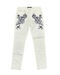 Defective Roberto Cavalli White Skinny Jeans with Navy Embroidery-IT 42