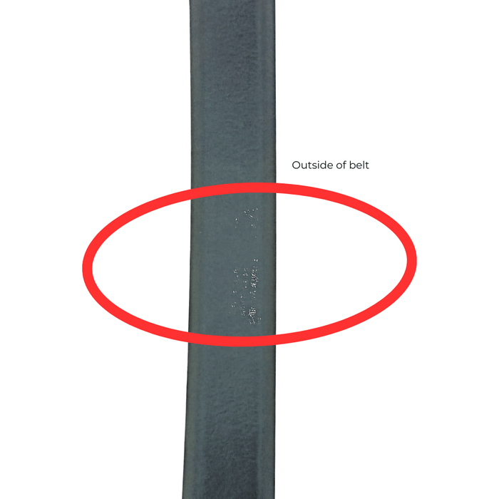 Defective Romeo Gigli Noir Black Leather Adjustable Mens Belt-38