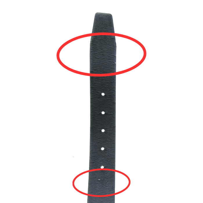 Defective Romeo Gigli Noir Black Leather Adjustable Mens Belt-38