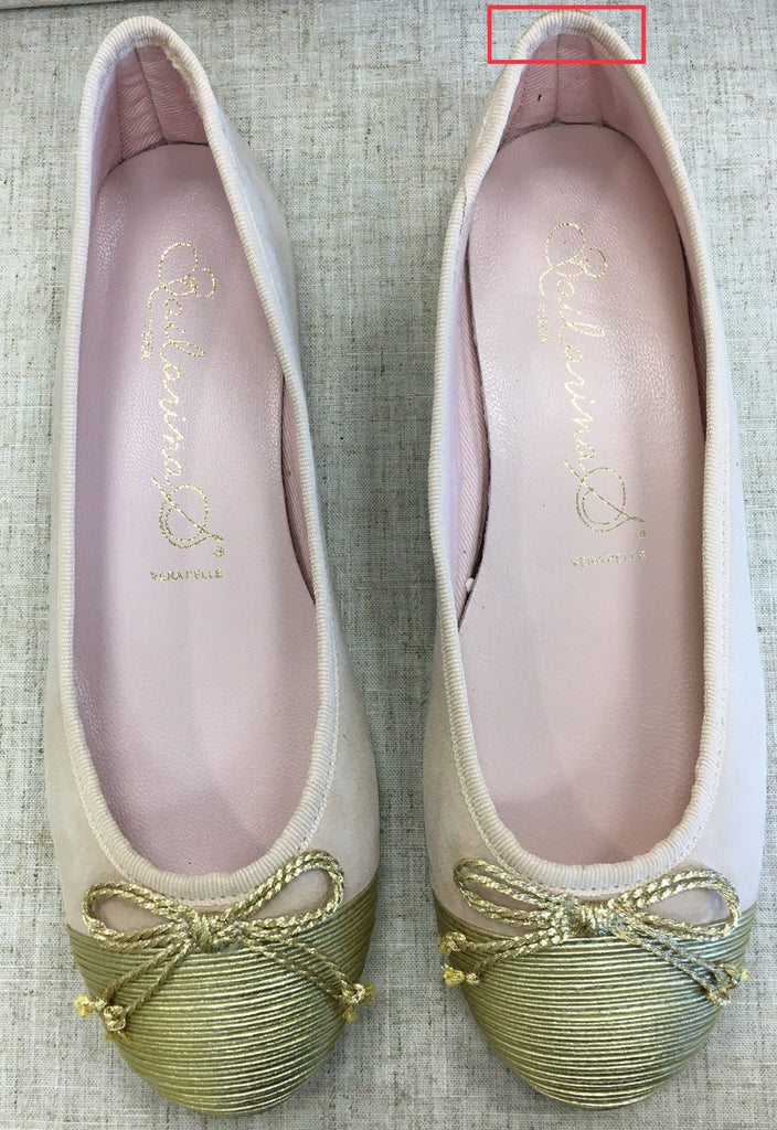 Bailarinas EMILIA SAT Oro/Rosa Gold Toe Ballerina Shoes