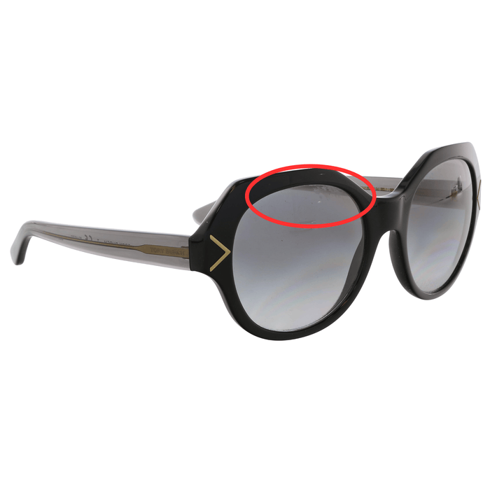 Defective Tory Burch TY7116 1717T3 Black Round Sunglasses
