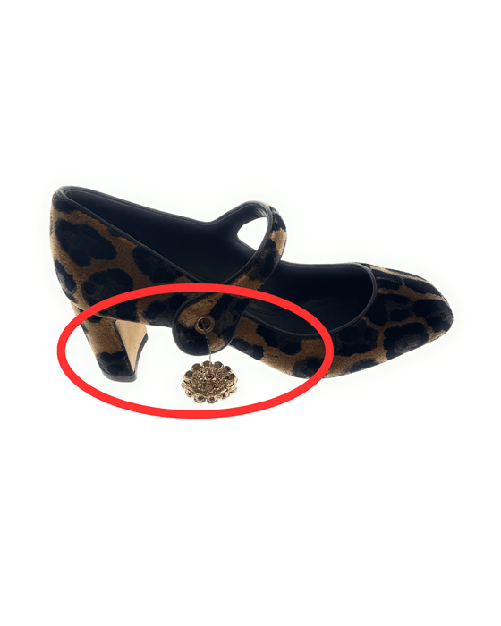 Defective: Dolce & Gabbana Suede Leopard Print Block Heels - EU36.5