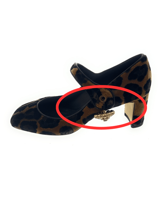 Defective: Dolce & Gabbana Suede Leopard Print Block Heels - EU36.5