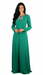 Roberto Cavalli Emerald Green Wing Detailed Keyhole Dress  Gown  44IT-10US