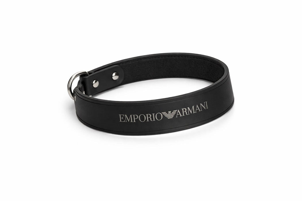 Emporio Armani Black Rubber Fashion Ankle Strap