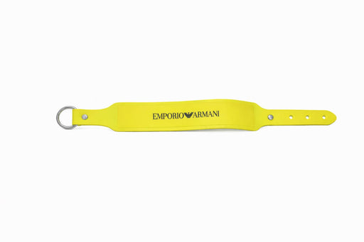 Emporio Armani Neon Yellow Rubber Fashion Ankle Strap