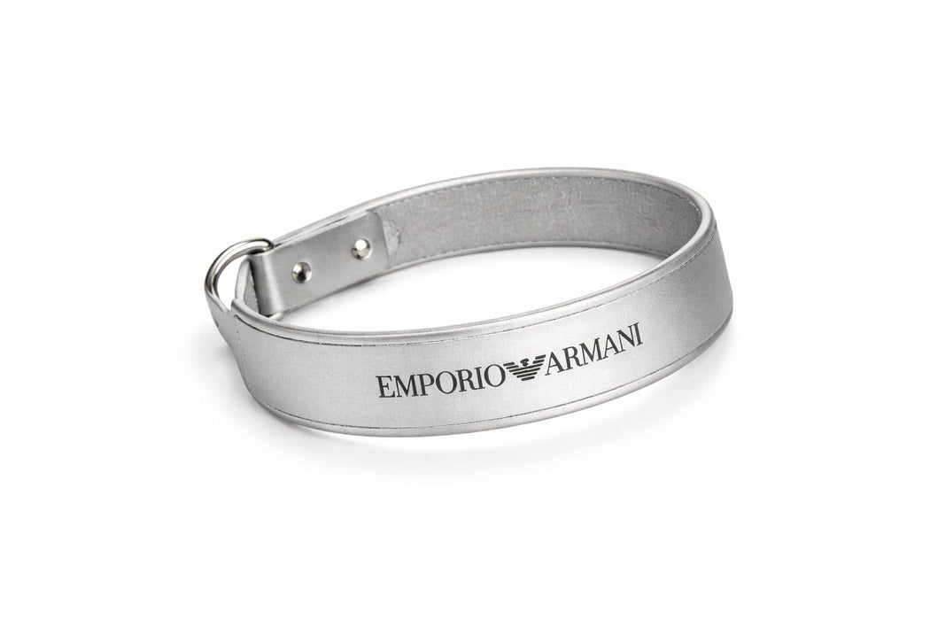 Emporio Armani Silver Rubber Fashion Ankle Strap