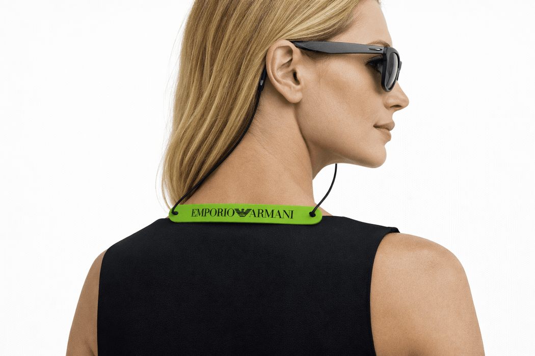 Emporio Armani Green Rubber Eyewear Strap