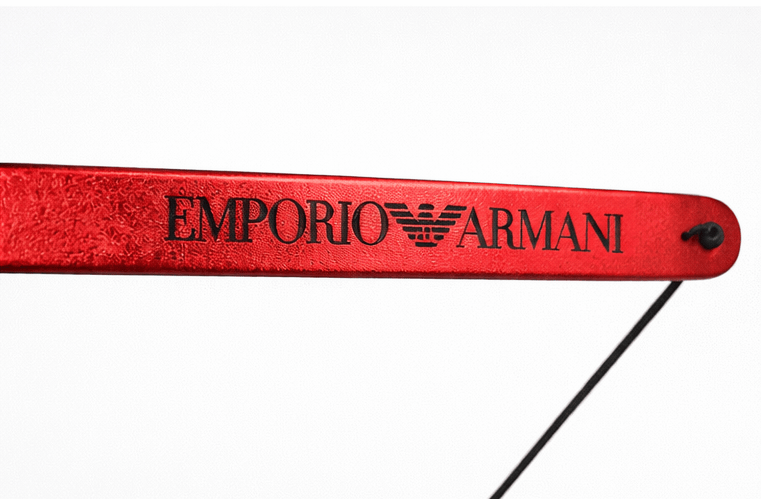 Emporio Armani Red Rubber Eyewear Strap