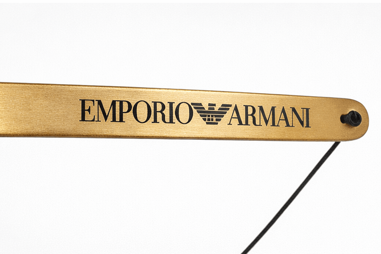 Emporio Armani Bronze Rubber Eyewear Strap