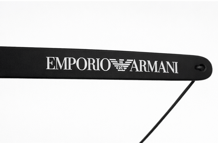 Emporio Armani Black Rubber Eyewear Strap