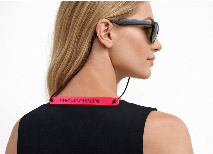 Emporio Armani Hot Pink Rubber Eyewear Strap