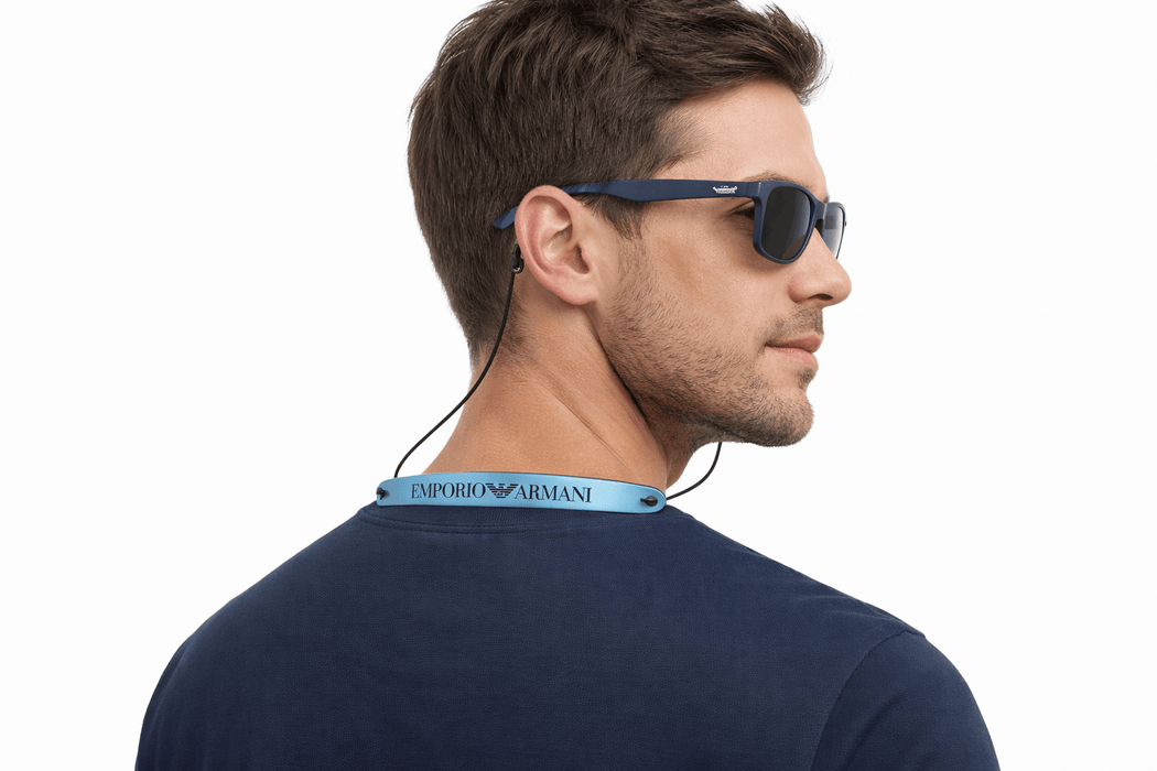 Emporio Armani Blue Rubber Eyewear Strap