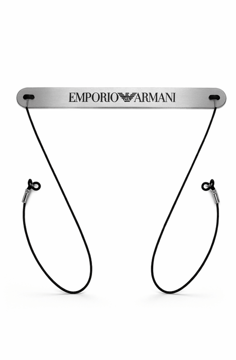 Emporio Armani Silver Rubber Eyewear Strap