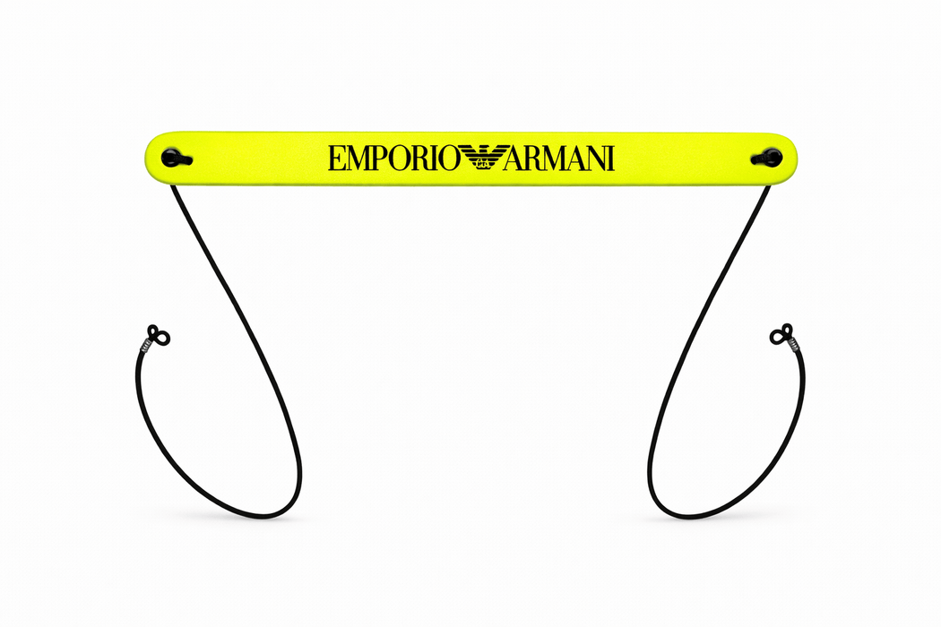Emporio Armani Neon Yellow Rubber Eyewear Strap