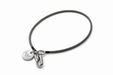 Emporio Armani Grey Rubber Cord Chain with Carabiner Clips