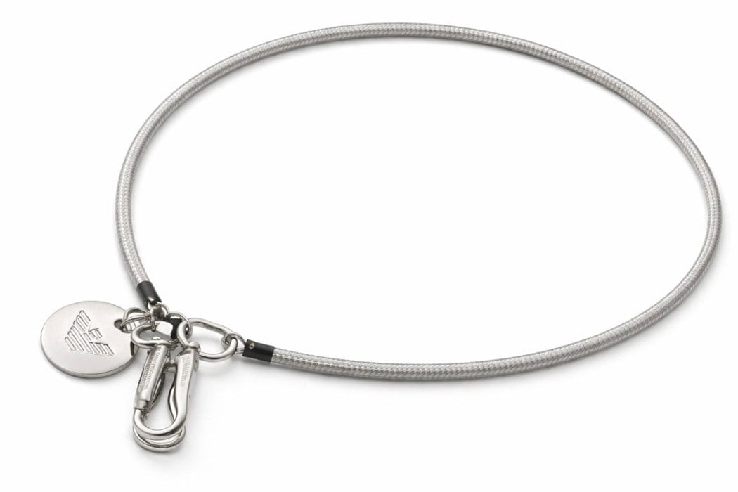 Emporio Armani Clear Rubber Cord Chain with Carabiner Clips