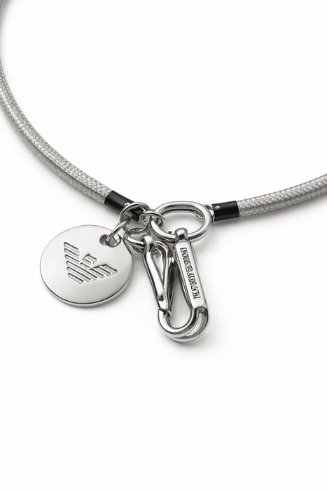 Emporio Armani Clear Rubber Cord Chain with Carabiner Clips