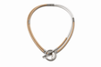 Emporio Armani Beige Cord Necklace with Clasp