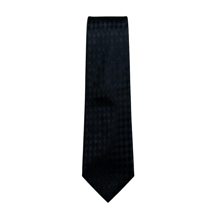 Emporio Armani Night blue Diamondweave pattern 62% Polyester, 38% Silk Mens Tie