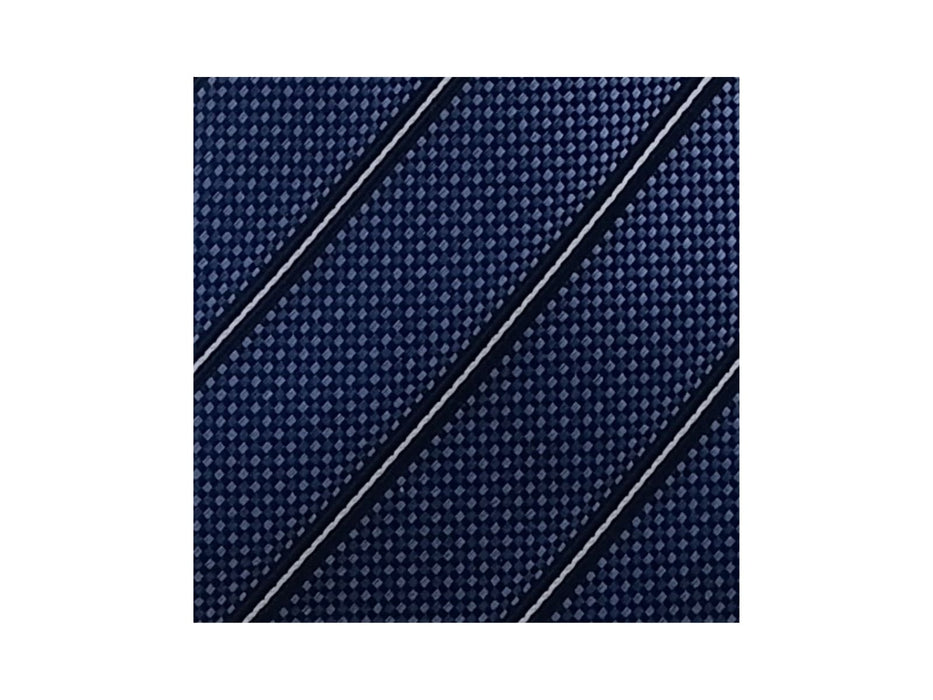 Emporio Armani Blue Striped 100% Silk Mens Tie