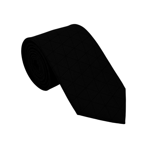 Emporio Armani Black Geometric 100% Silk Mens Tie